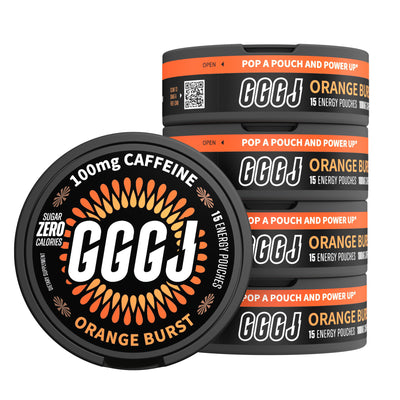 GGGJ Energy and Caffeine Pouches in 5-can packs, plant-based nootropic pouches with 
natural caffeine and Rhodiola, recommended by Joe Rogan and specialists as the best caffeine 
pouches for students, sports, video games, and long-term driving, to keep clarity, maintain focus 
and boost performance. GGGJ Pouches is now available with 10% discounts.