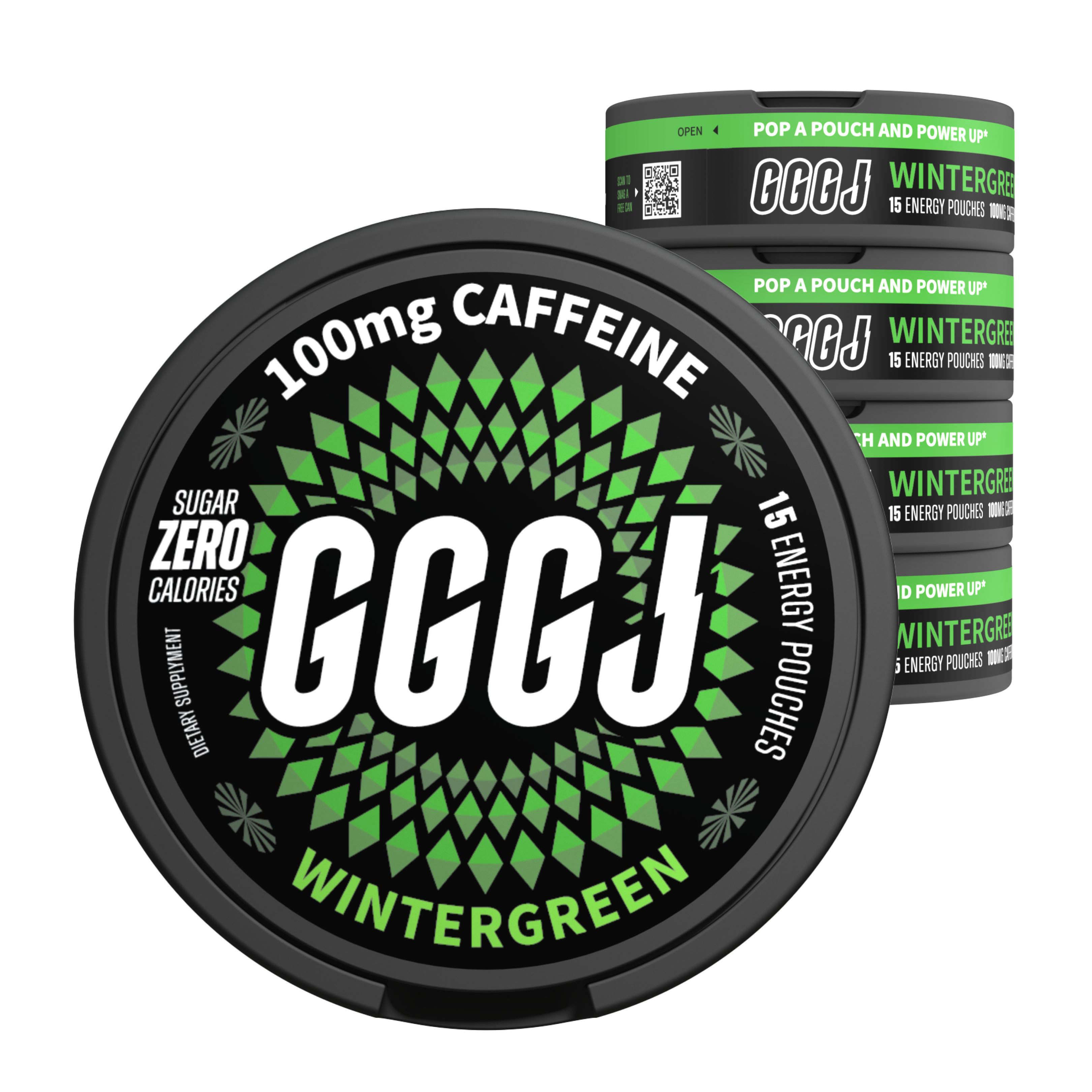 GGGJ Energy and Caffeine Pouches in 5-can packs, plant-based nootropic pouches with 
natural caffeine and Rhodiola, recommended by Joe Rogan and specialists as the best caffeine 
pouches for students, sports, video games, and long-term driving, to keep clarity, maintain focus 
and boost performance. GGGJ Pouches is now available with 10% discounts.