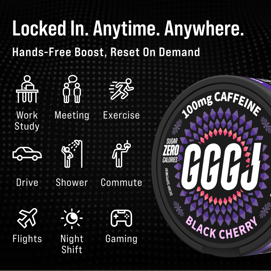 GGGJ Energy Pouches BLACK CHERRY - 5 Pack